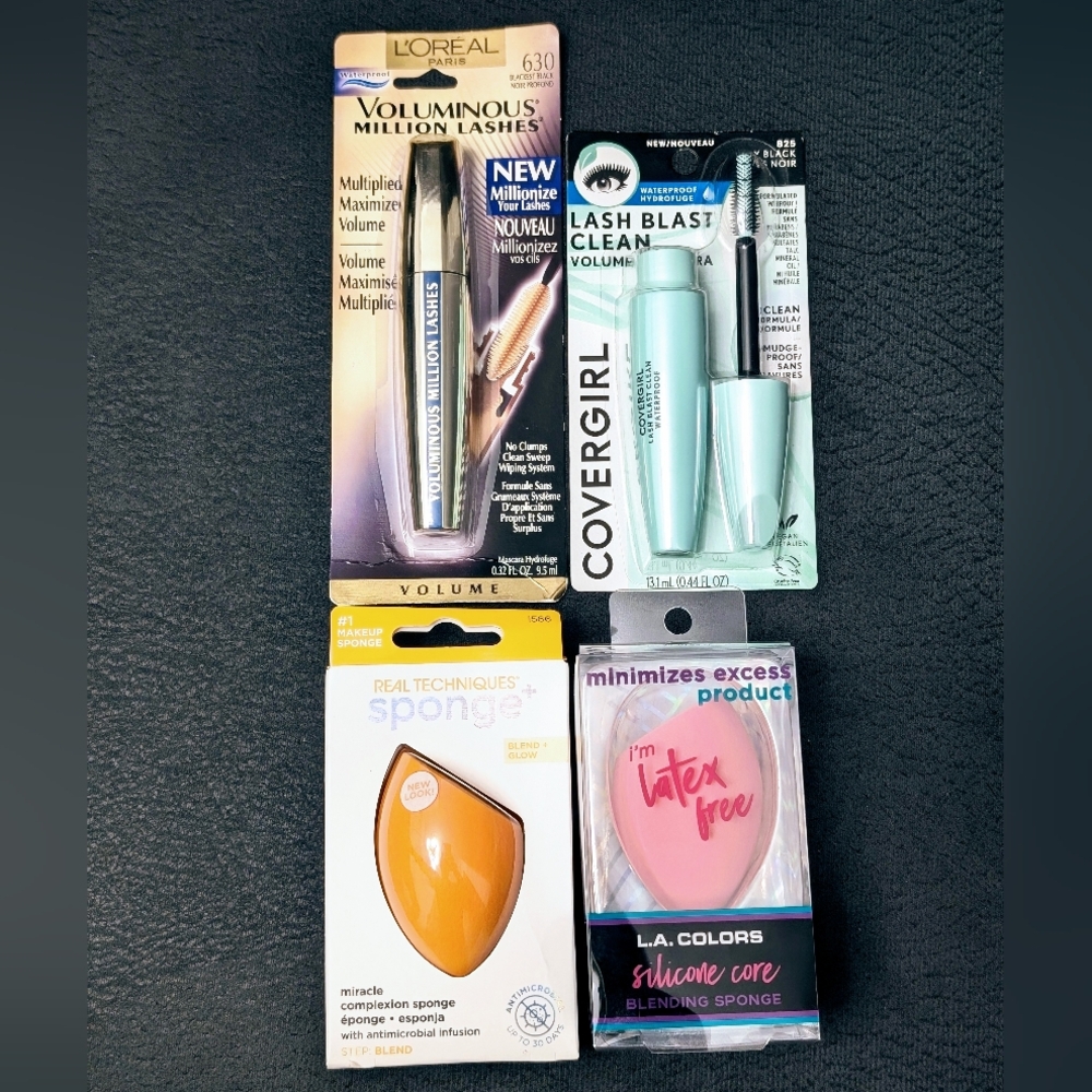 [$1 Add-on Purchase] Beauty Blending Sponge / Waterproof Mascara Bundle